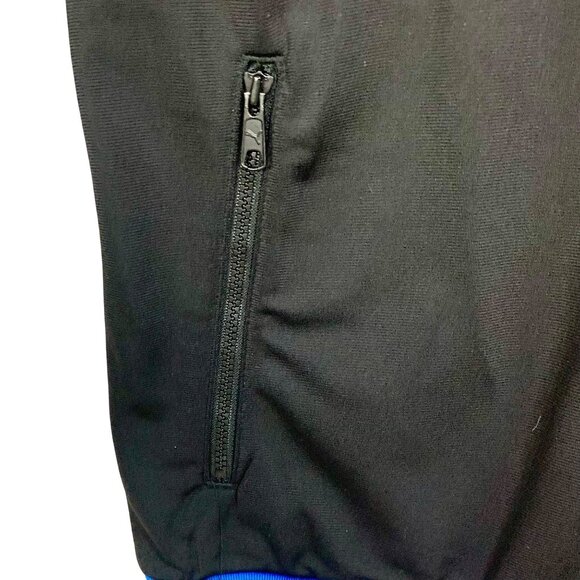 VTG 90s Y2K Puma Sport Lifestyle Mens Colorblock Track Jacket S Black Blue - Picture 6 of 13